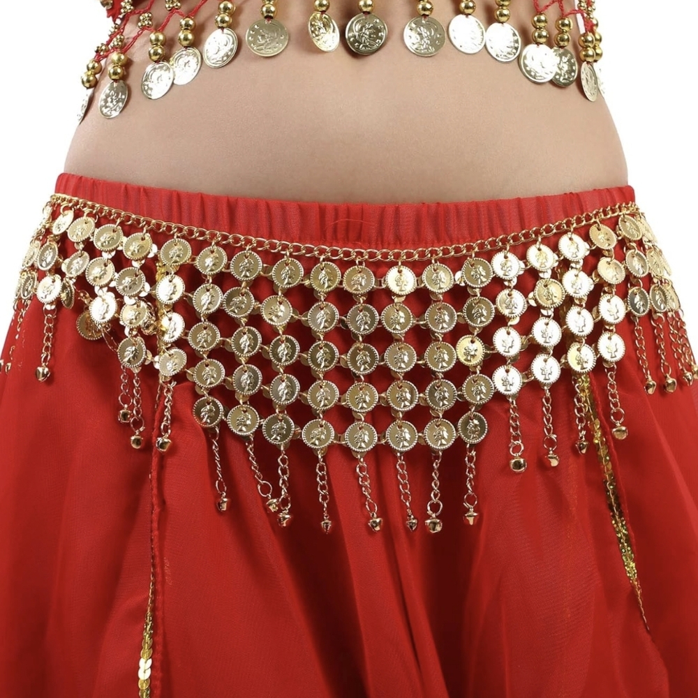 NWT Bright Gold Coin Belt Adjustable